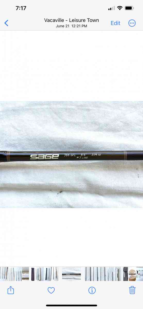 great condition Sage 8 and half ft fly fishing Rod - Vacaville, California - FleaMarketBay