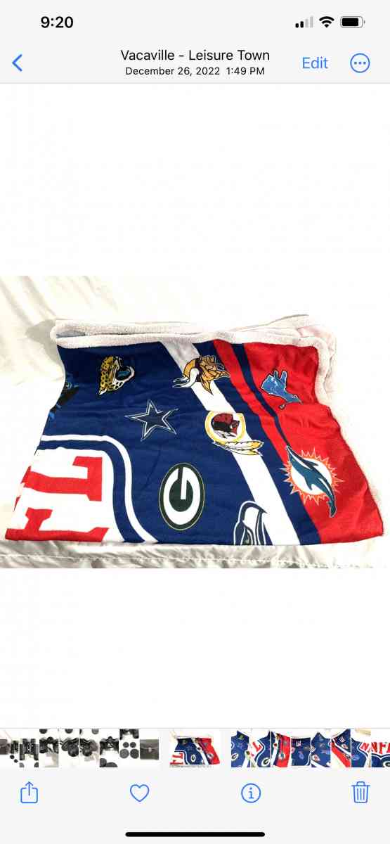 pre owned NFL team logo blanket