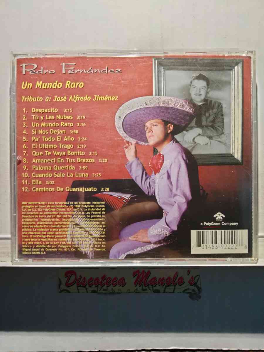 PEDRO FERNANDEZ TRIBUTO A JOSE ALFREDO JIMENEZ CD USADO - Chicago, Illinois - FleaMarketBay