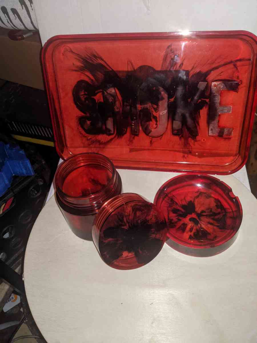 4 pc Handmade Epoxy rolling tray set - Fenwick, Michigan - FleaMarketBay