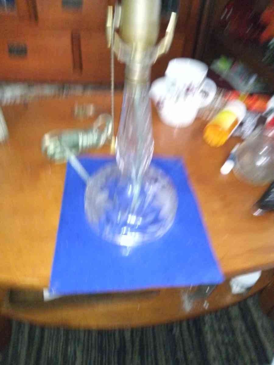 Victorian cut glass lamp - Pawtucket, Rhode Island - FleaMarketBay