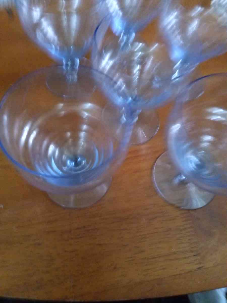 6 Kosta Boda Ice Blue wine glasses - Pawtucket, Rhode Island - FleaMarketBay