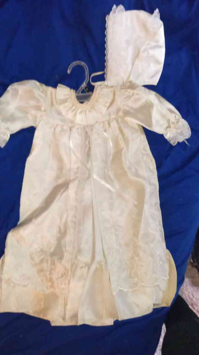 2 antique christening gowns w bonnets and slip - Indian Trail, North Carolina - FleaMarketBay
