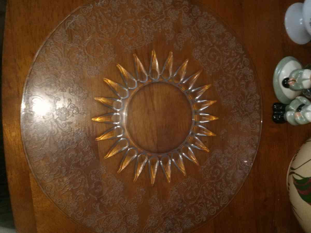 New Martinsville Prelude etch Radiance tray - Pawtucket, Rhode Island - FleaMarketBay