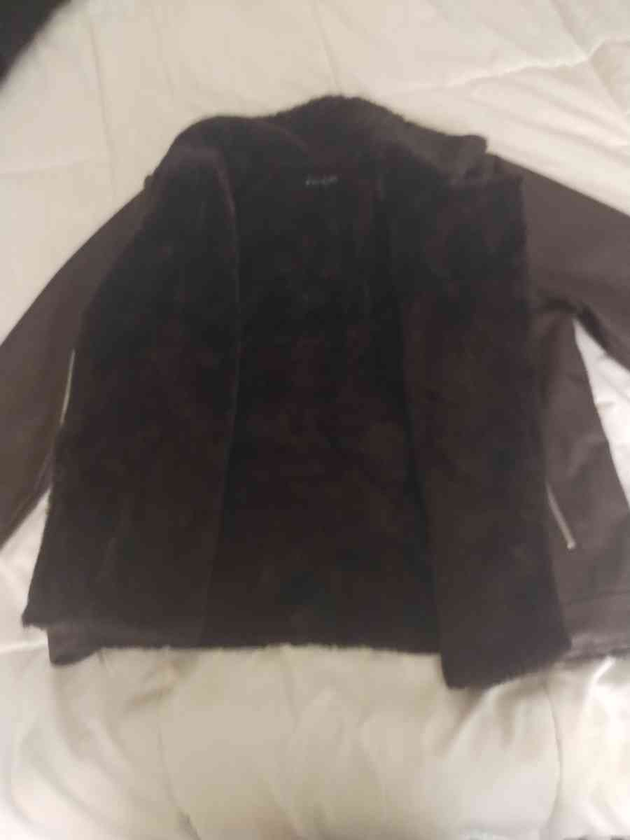 Brown Fur  Leather Womens Brand New Jacket - Raleigh, North Carolina - FleaMarketBay
