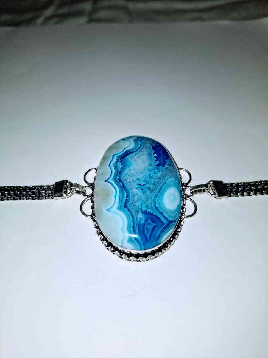 dragon veins agate bracelet 925 silver  New - Yulee, Florida