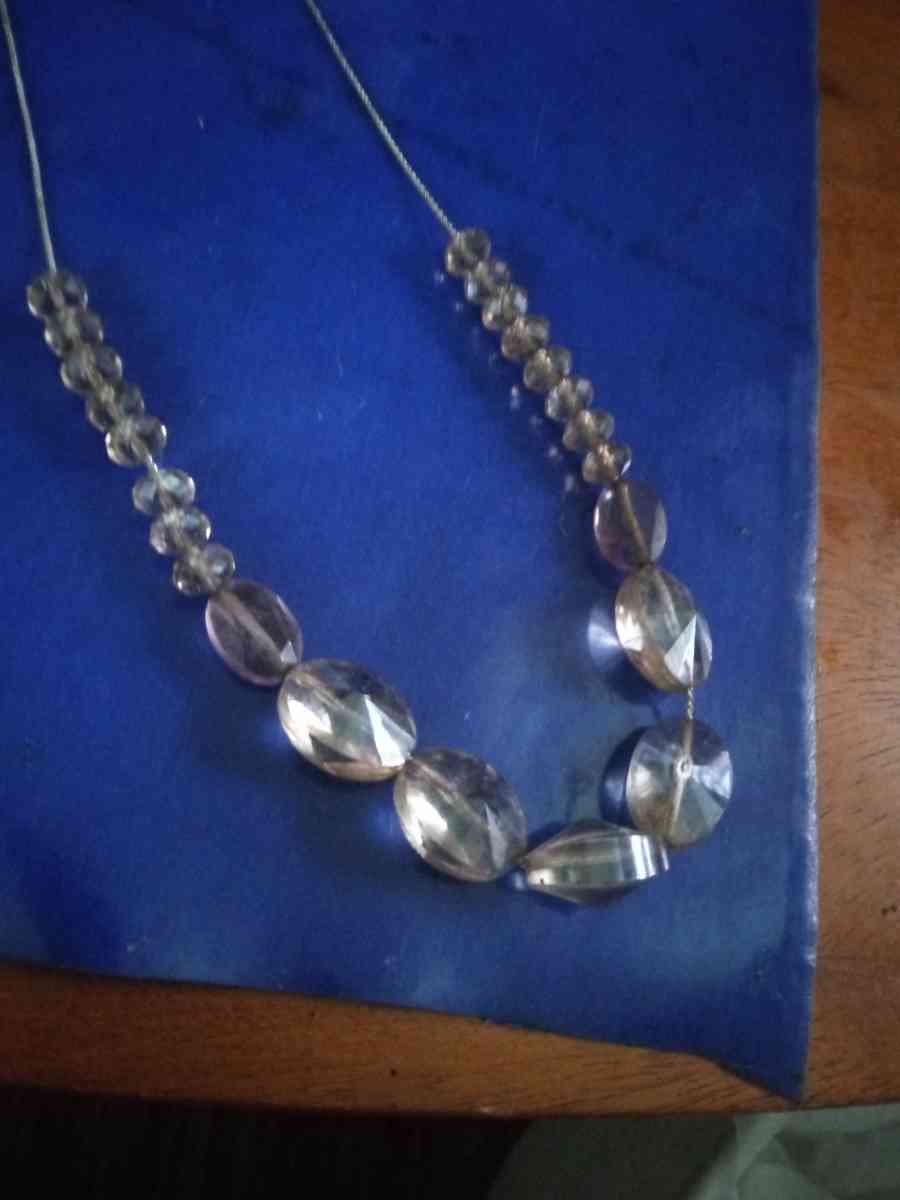70s Crystal Necklace on chain - Pawtucket, Rhode Island - FleaMarketBay