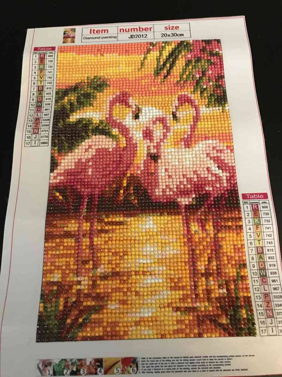 finished diamond paint flamingos - Adamsville, Ohio