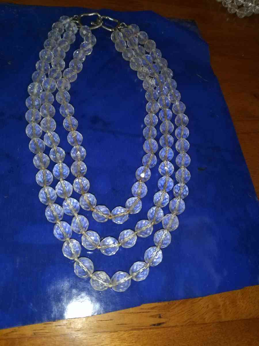 Les Bernard 3 Strand Crystal necklace - Pawtucket, Rhode Island