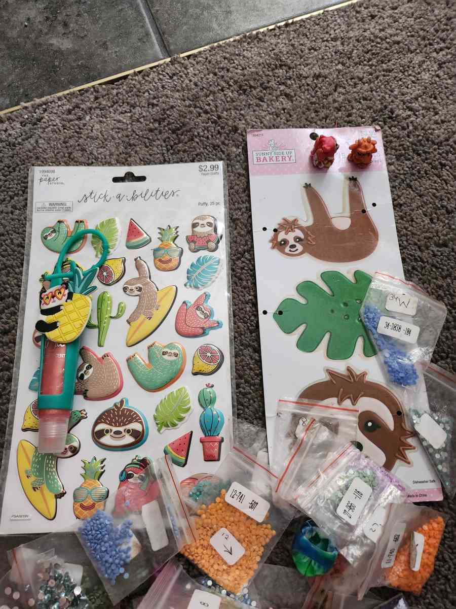 stickers beads lip glas toys - Madison, Indiana