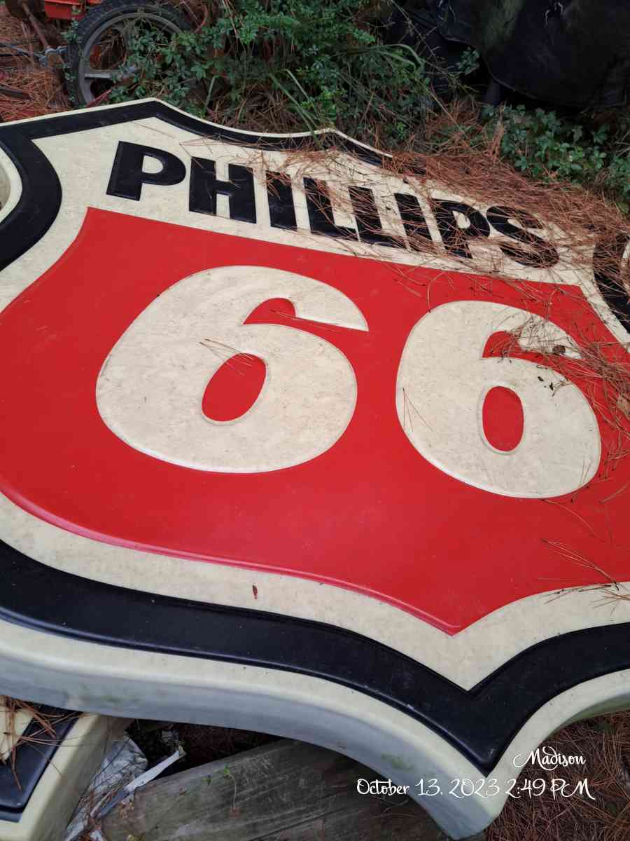 3 vintage Philips 66 Signs - Hot Springs National Park, Arkansas - FleaMarketBay