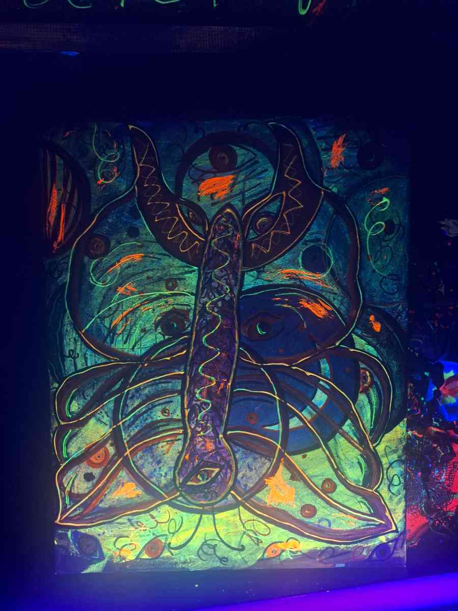 Abstract glow blacklist art canvas - Lawton, Oklahoma - FleaMarketBay