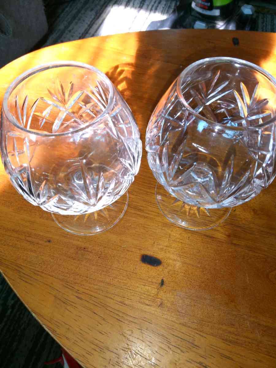 2 Crystal Brandy Snifters - Pawtucket, Rhode Island - FleaMarketBay