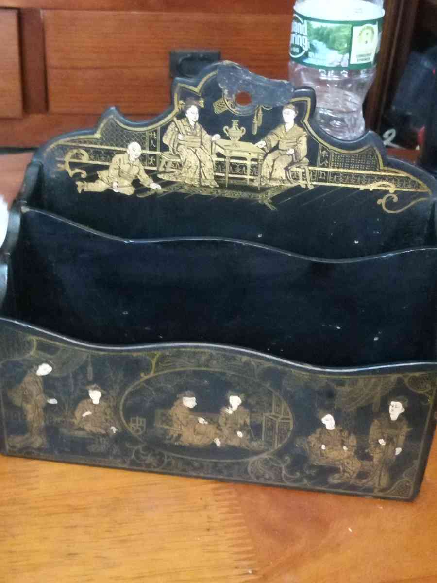 Early 1900s English Lacquer Letter Holder - Pawtucket, Rhode Island - FleaMarketBay