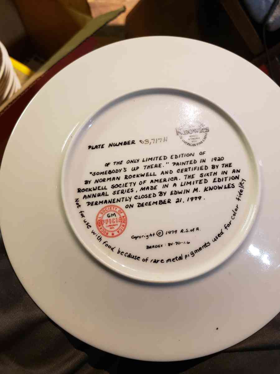 christmas 1979 Norman Rockwell plate - Van Buren, Arkansas