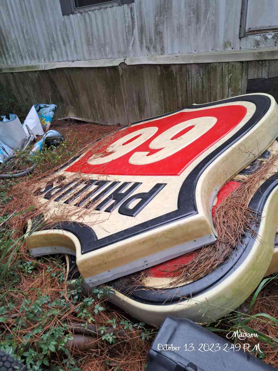 3 vintage Philips 66 Signs - Hot Springs National Park, Arkansas - FleaMarketBay
