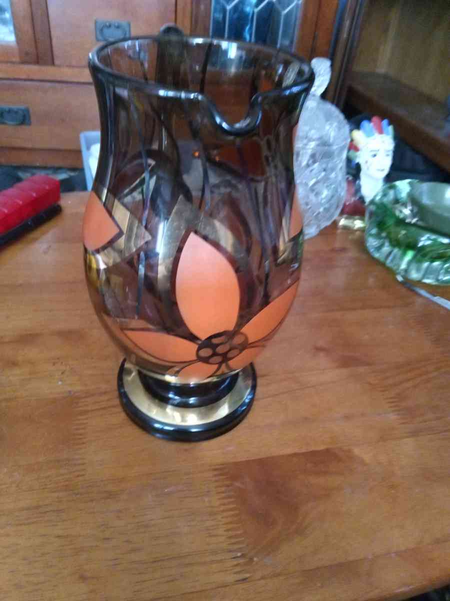 Mid Century Smoked glass Picher - Pawtucket, Rhode Island - FleaMarketBay