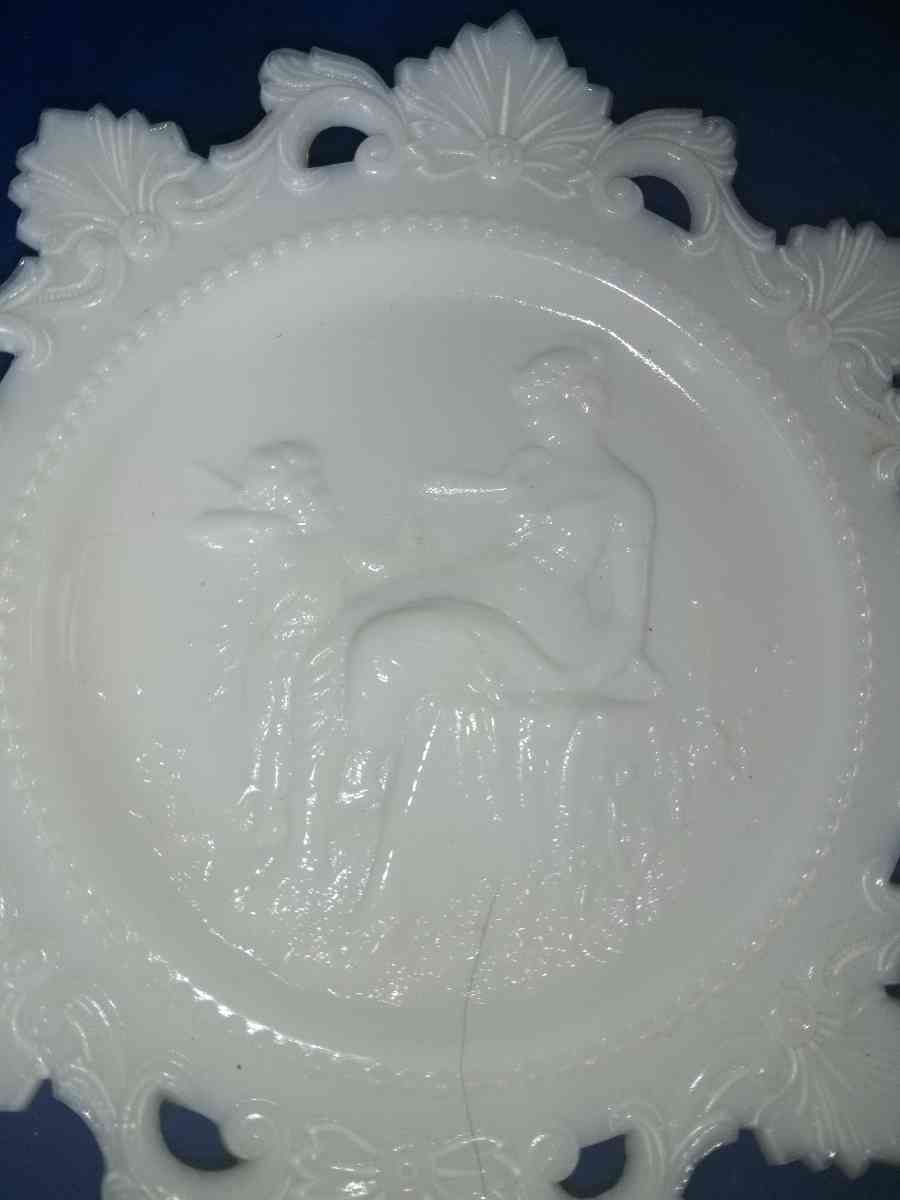 Westmoreland Cupid and Payche 7 inch Milk Glass Plate - Pawtucket, Rhode Island - FleaMarketBay