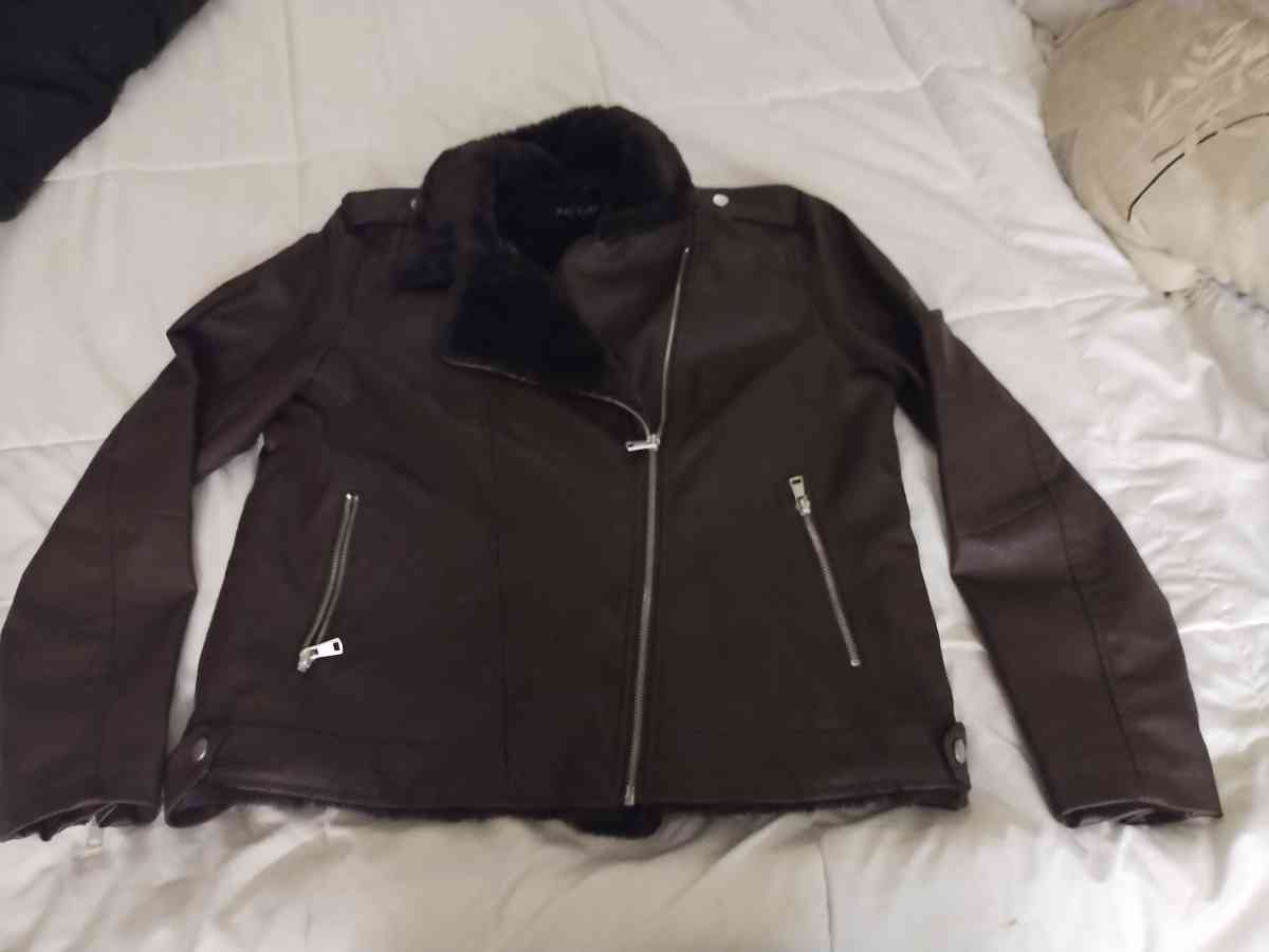 Brown Fur  Leather Womens Brand New Jacket - Raleigh, North Carolina