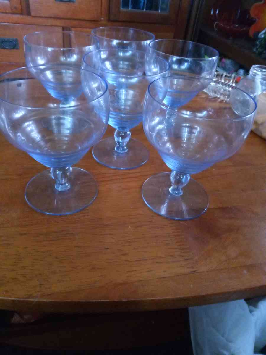 6 Kosta Boda Ice Blue wine glasses - Pawtucket, Rhode Island - FleaMarketBay