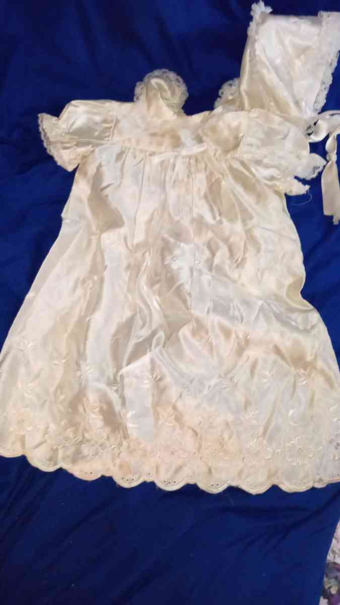 2 antique christening gowns w bonnets and slip - Indian Trail, North Carolina - FleaMarketBay