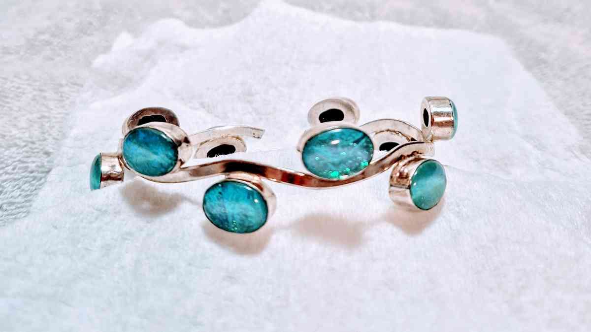 fire opals cuff bracelet  925 silver new - Yulee, Florida