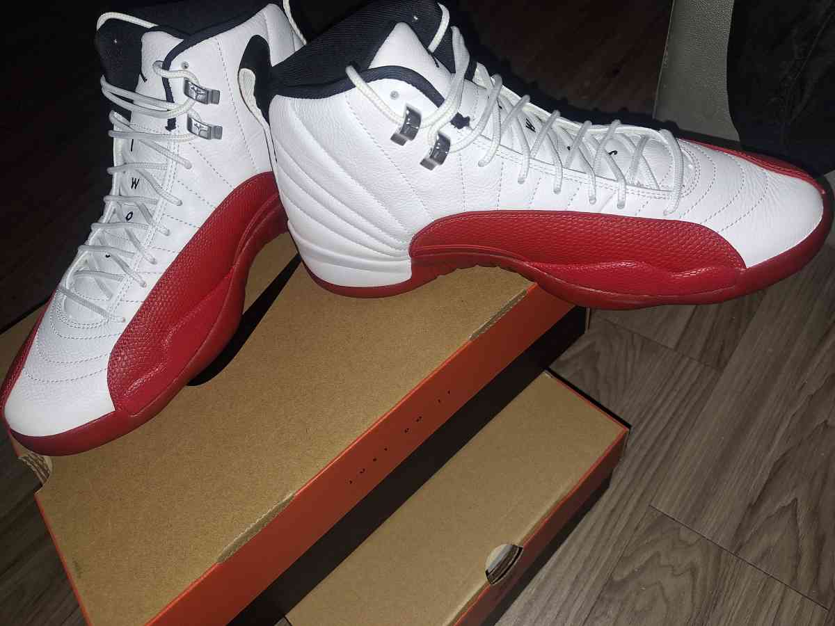 2 pairs of jordan 12s cherry Both size 12 - Fort Worth, Texas