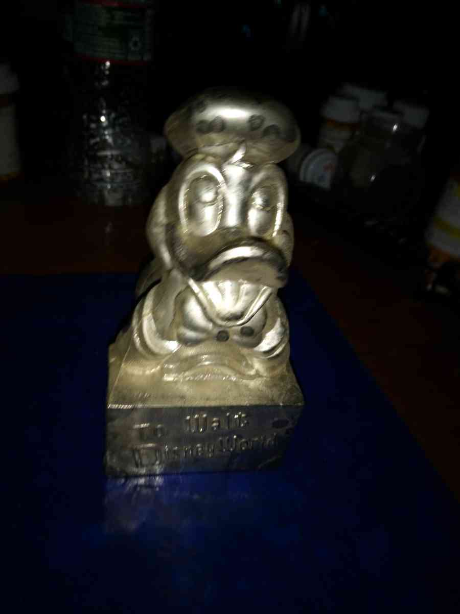 Donald Duck silver plated bank - Pawtucket, Rhode Island