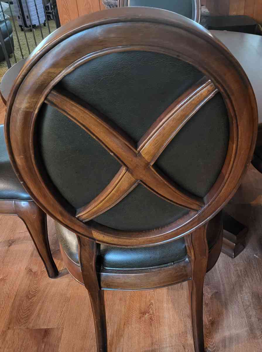 Thomasville Bogart Collection Black LEATHER Side Chairs - San Diego, California - FleaMarketBay