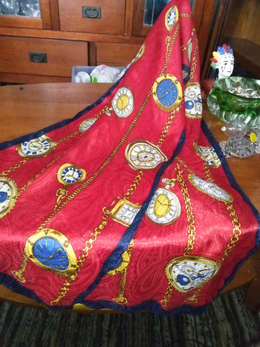 1980s Vintage  Satin Ladies Scarf - Pawtucket, Rhode Island - FleaMarketBay