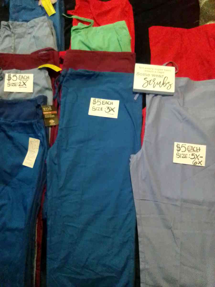 Different style and sizes of scrubs From sizes small  to 5x - Walla Walla, Washington - FleaMarketBay