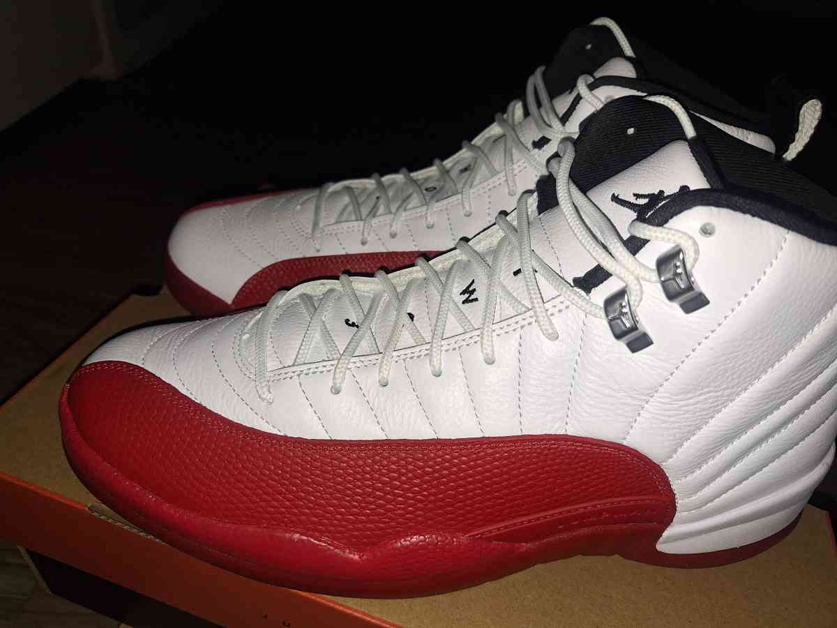 2 pairs of jordan 12s cherry Both size 12 - Fort Worth, Texas - FleaMarketBay