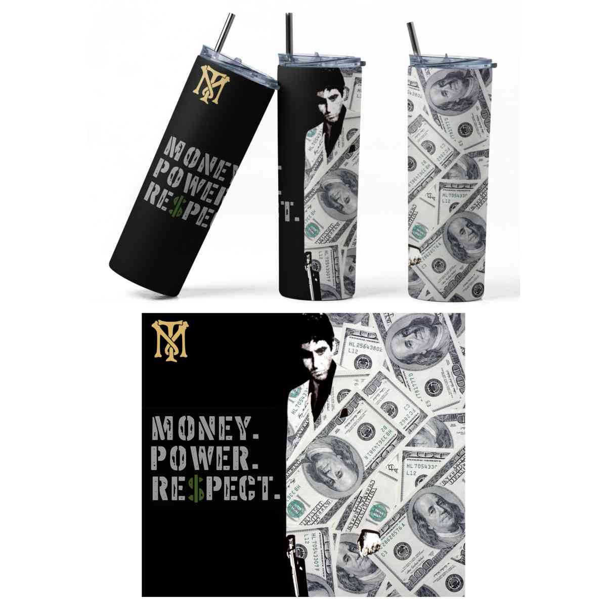 scarface 20oz Stainless Steel Tumbler - Orlando, Florida