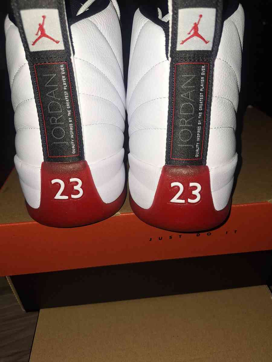 2 pairs of jordan 12s cherry Both size 12 - Fort Worth, Texas - FleaMarketBay