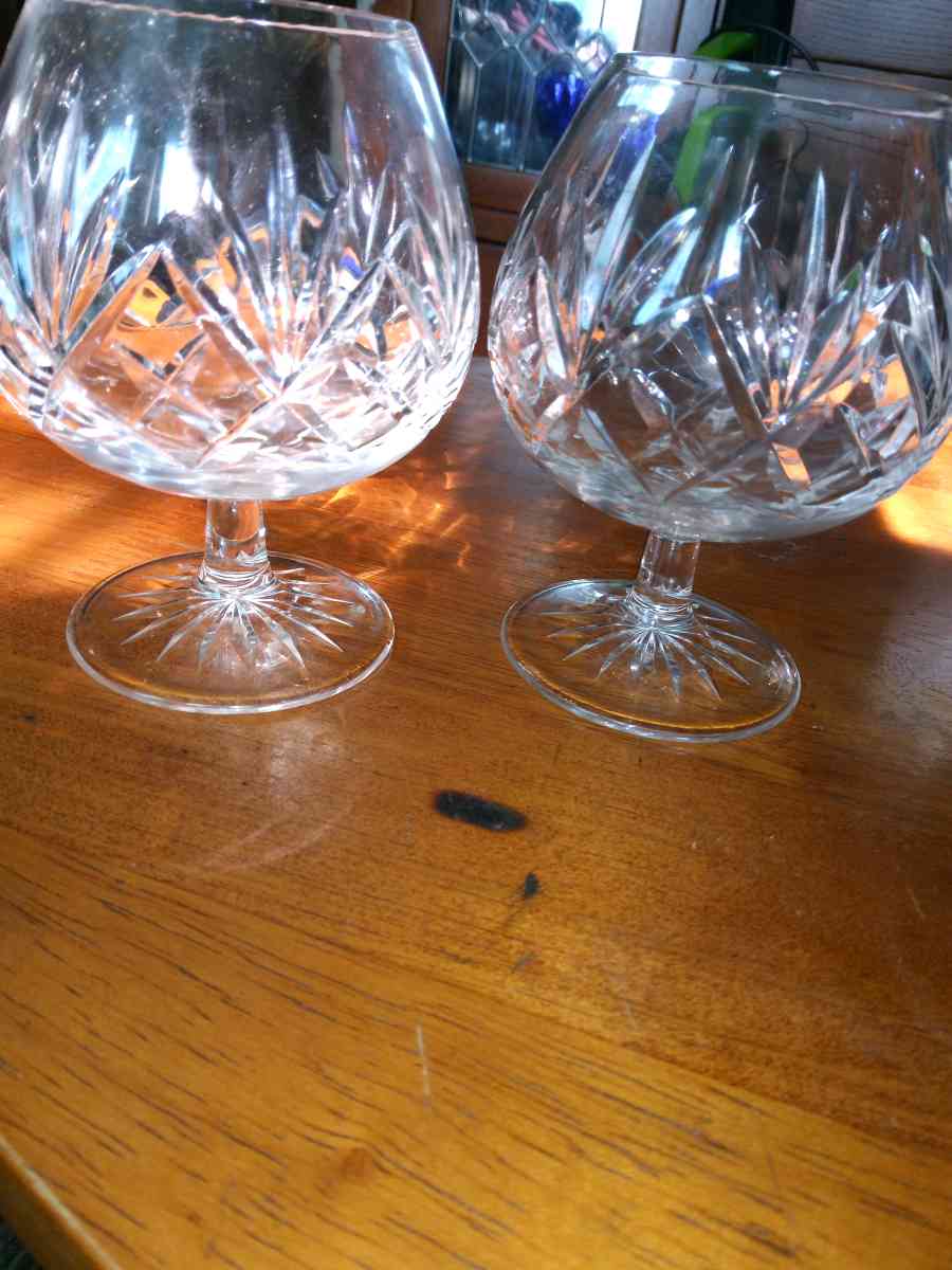 2 Crystal Brandy Snifters - Pawtucket, Rhode Island - FleaMarketBay