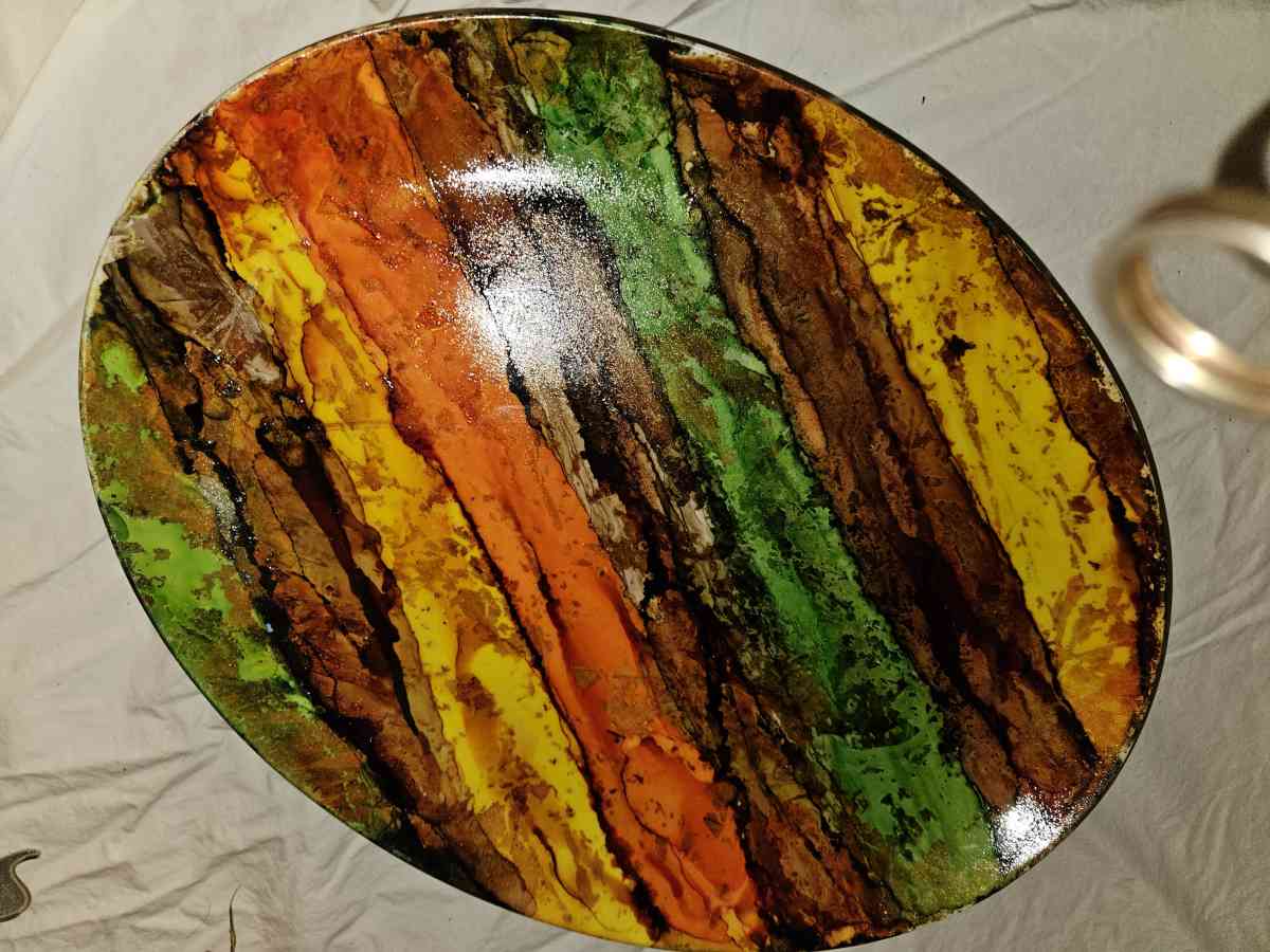 handpainted glass items and wood and stone sculptures - Coolidge, Arizona - FleaMarketBay