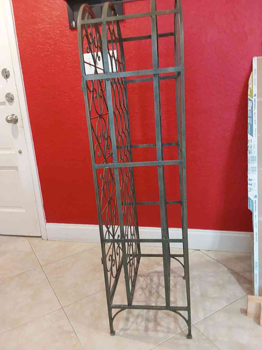 Free standing wine rack 45 bottles Holder Metal vintage - Fort Lauderdale, Florida - FleaMarketBay