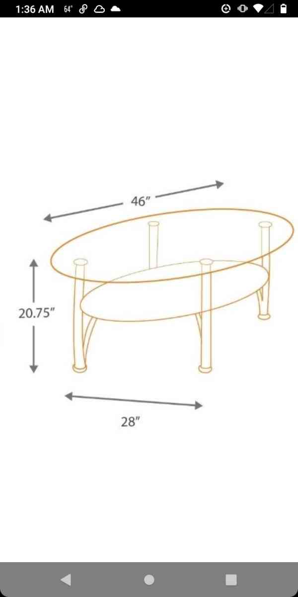 glass top coffee table - Cincinnati, Ohio - FleaMarketBay