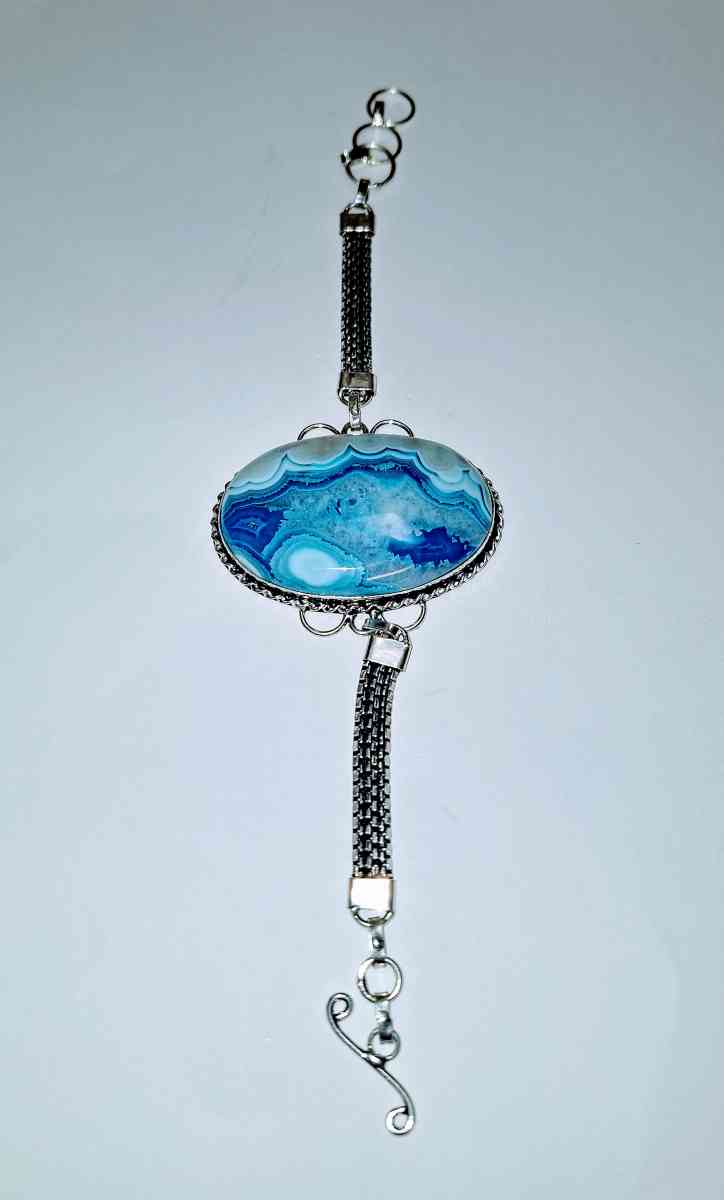 dragon veins agate bracelet 925 silver  New - Yulee, Florida - FleaMarketBay