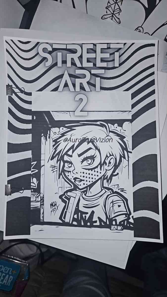 Street Art Urban Styled Grafitti Coloring Book - Madison, Wisconsin