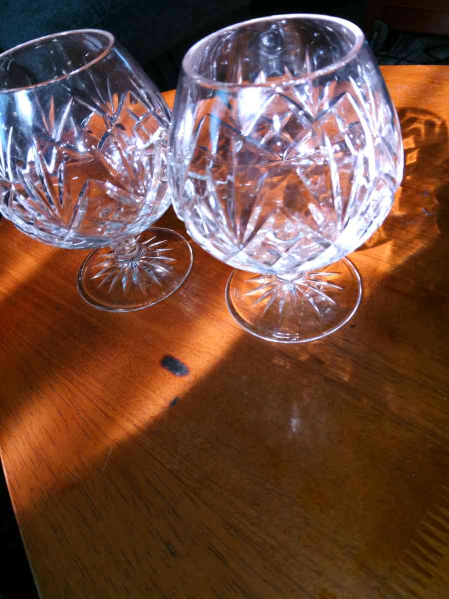 2 Crystal Brandy Snifters - Pawtucket, Rhode Island - FleaMarketBay