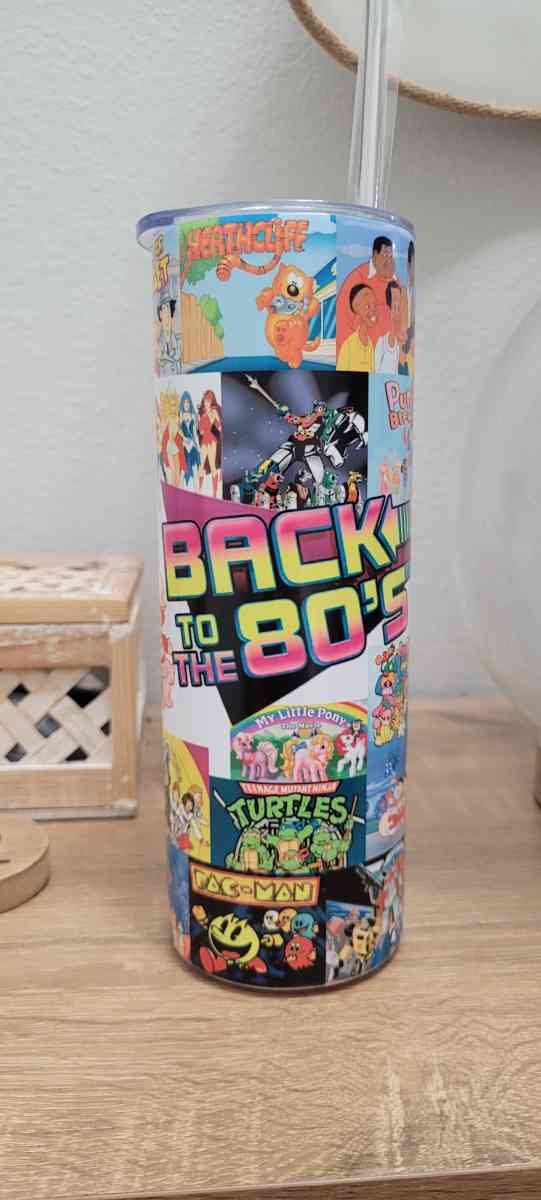 back to the 80s stainless steel tumbler - Orlando, Florida - FleaMarketBay