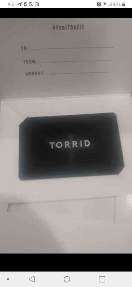 Torrid gift card 400 dollars - San Jose, California - FleaMarketBay