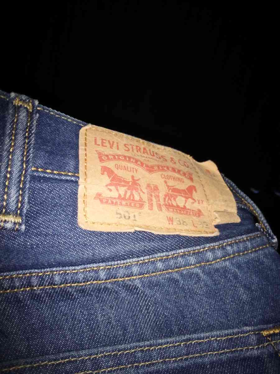 men blue jeans  he has different designs sizes are mostly 38 - Phoenix, Arizona - FleaMarketBay