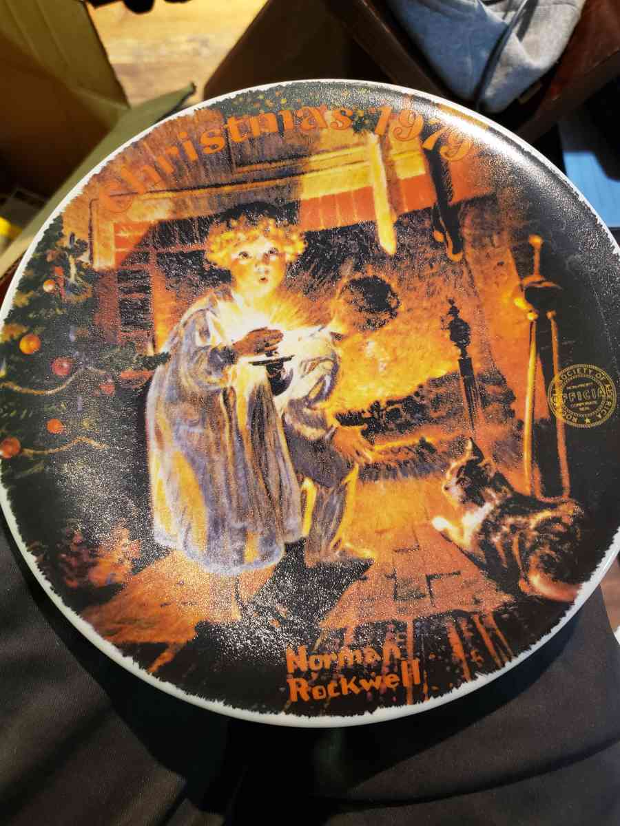 christmas 1979 Norman Rockwell plate - Van Buren, Arkansas - FleaMarketBay