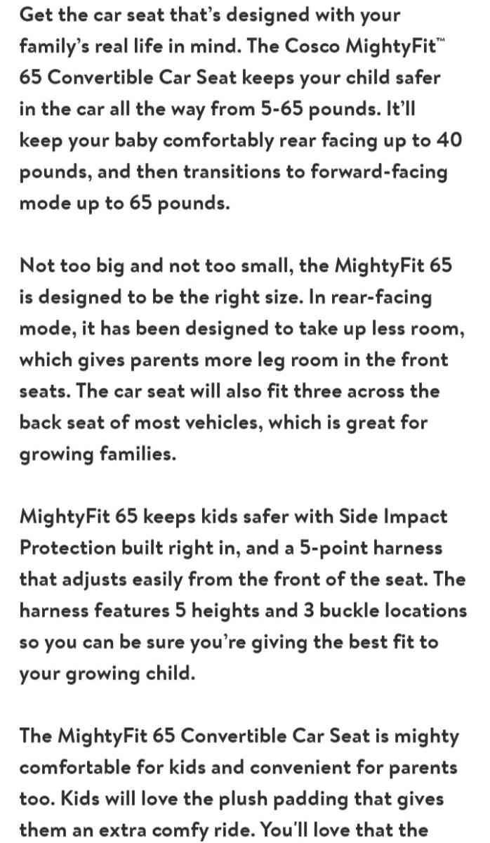 Girls Cosco convertible carseat - Lake Lure, North Carolina - FleaMarketBay