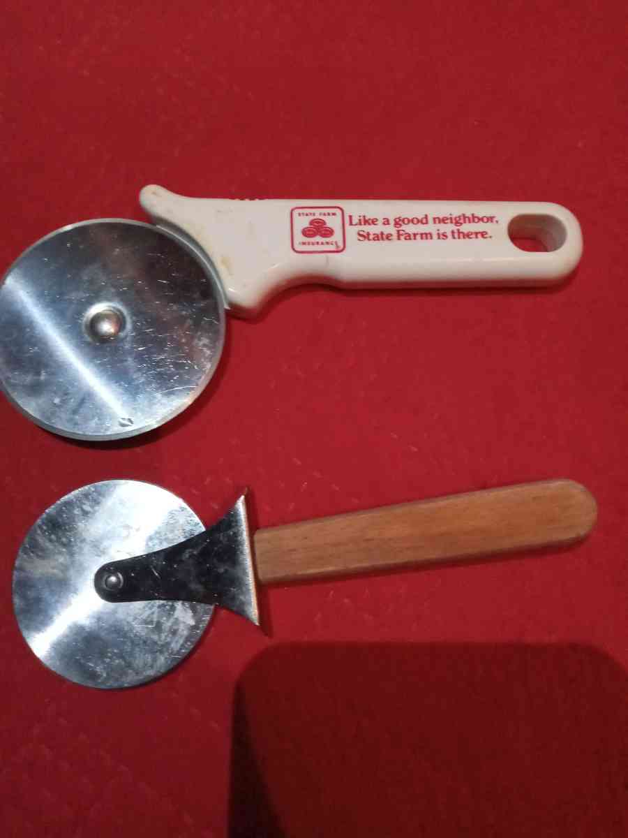 vintage State Farm Pizza  cookie cutter and wooden handle pa - Davenport, Florida - FleaMarketBay