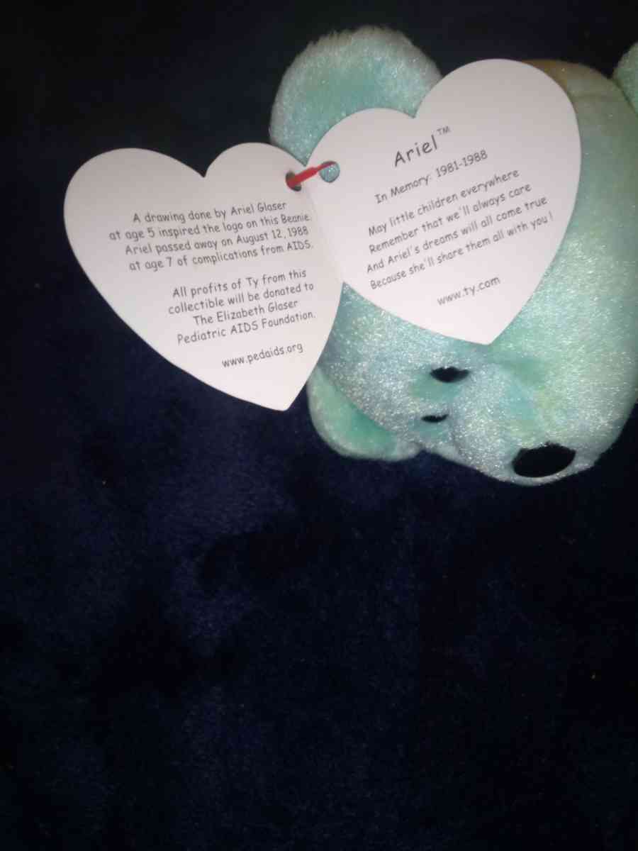 2000 Ty beanie babies Ariel mint selling collection off - New Port Richey, Florida - FleaMarketBay