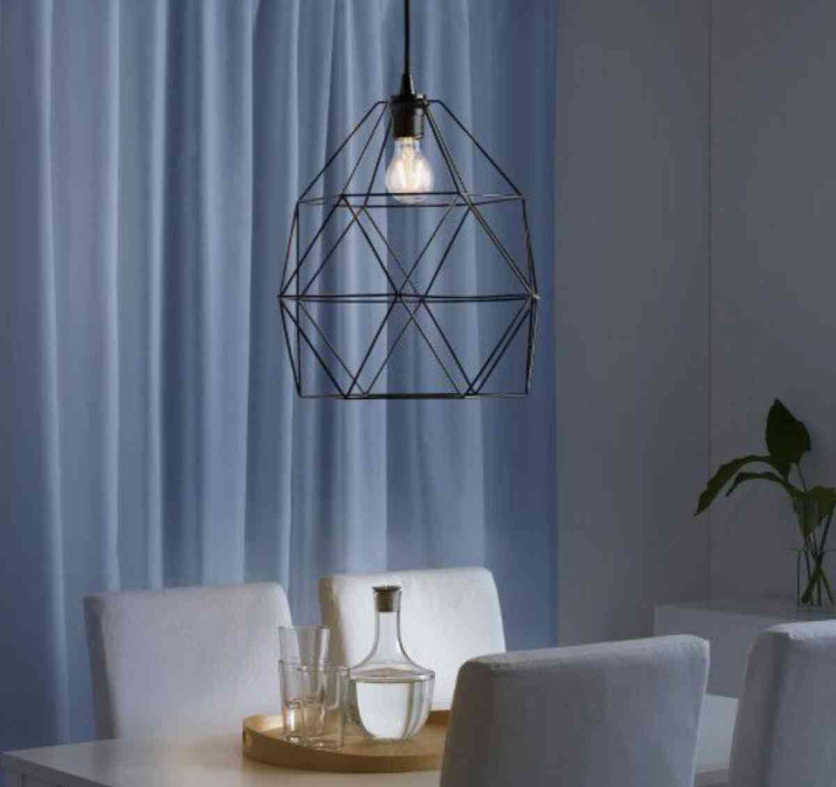 BRUNSTA Pendant lamp shade black With Cord And MOLNART LED b - Everett, Washington - FleaMarketBay