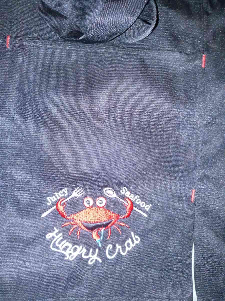 Seafood apron with free tshirt six free bibs with gloves fol - Davenport, Florida - FleaMarketBay